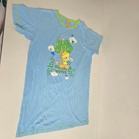 Warner Bros Tweety Bird 2008 "Nature Wuver" Sleep Shirt One Size Fits Most - Picture 1 of 6